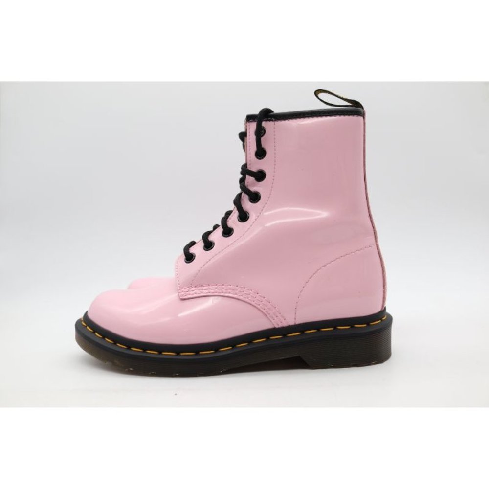 Dr. Martens 1460 Pale Pink Women's Size 7 Combat Boots patent Leather Boots - Picture 6 of 12